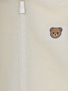 Giubbino per neonati Moschino Kids bianco con texture in pile MUT051LIA00 10063 MOSCHINO KIDS 