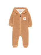 Giubbino per neonati Moschino Kids marrone con texture in pile MUT051LIA00 20351 MOSCHINO KIDS 