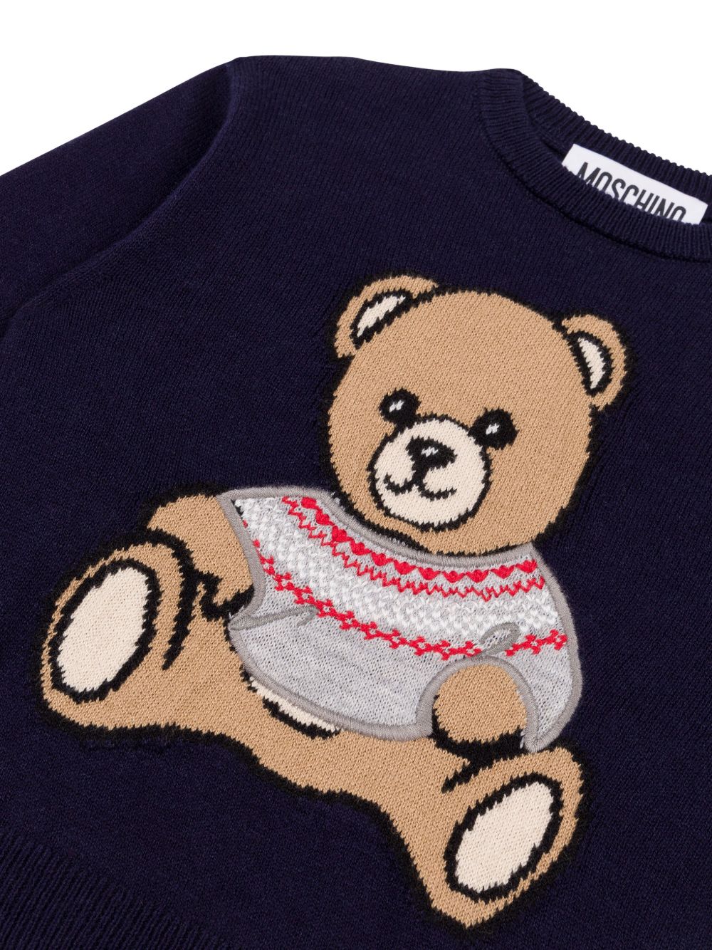 Maglione per neonato Moschino Kids stampa con teddy MUW00YLHE66 40016 MOSCHINO KIDS 