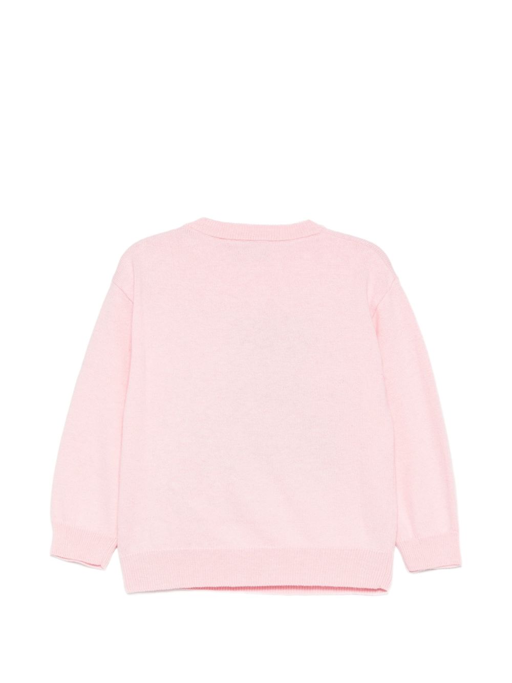 Maglione per neonata Moschino Kids rosa con orsetto di peluche sul davanti MUW00YLHE66 50209 MOSCHINO KIDS 
