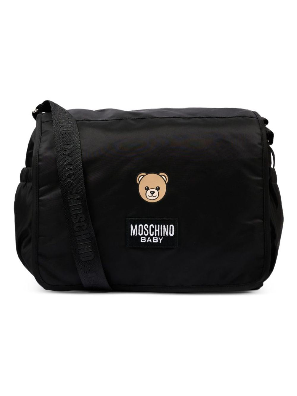 Borsa fasciatoio per neonati Moschino Kids nera con motivo Teddy Bear MUX05YL3AC5 60100 MOSCHINO KIDS 
