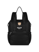 Zaino per bambini Moschino Kids nero con applicazione teddy bear MUX05ZL3AC5 60100 MOSCHINO KIDS 