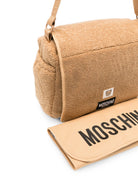 Borsa fasciatoio Moschino Kids beige con patch logo sul davanti MUX060LIA00 20351 MOSCHINO KIDS 