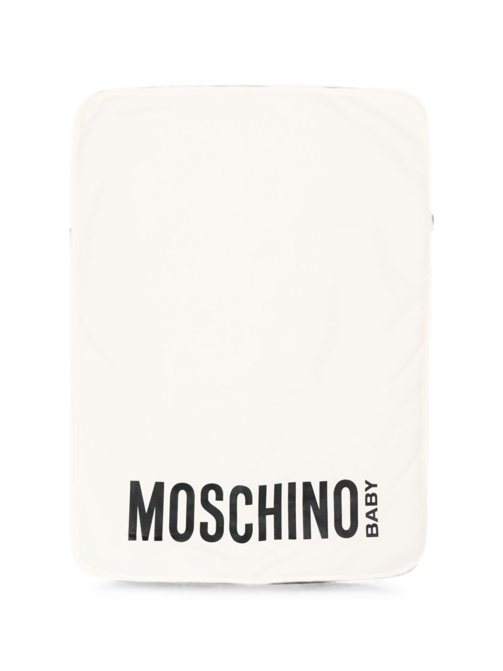 Borsa fasciatoio per neonati Moschino Kids bianca con toppa sul davanti MUX062LCA93 10063 MOSCHINO KIDS 