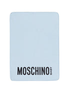 Borsa fasciatoio per neonato Moschino Kids azzurra con toppa sul davanti MUX062LCA93 40304 MOSCHINO KIDS 