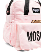 Borsa fasciatoio per neonata Moschino Kids rosa con toppa sul davanti MUX062LCA93 50209 MOSCHINO KIDS 