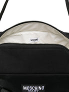Borsa fasciatoio per neonati Moschino Kids nera con applicazione frontale con orsetto MUX062LCA93 60100 MOSCHINO KIDS 