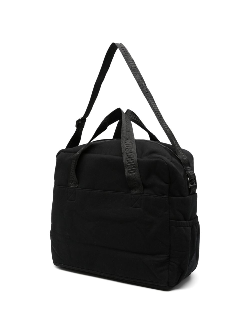 Borsa fasciatoio per neonati Moschino Kids nera con applicazione frontale con orsetto MUX062LCA93 60100 MOSCHINO KIDS 