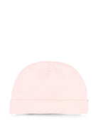 Berretto per neonata Moschino Kids rosa con dettaglio Teddy Bear MUX066LCA40 50209 MOSCHINO KIDS 