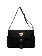 Borsa fasciatoio per neonati Moschino Kids nera con stampa orsetto sul davanti MUX069LDA32 60100 MOSCHINO KIDS 