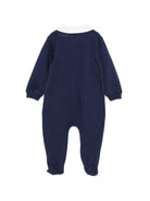 Tutina per neonati Moschino Kids blu navy con motivo orsetto ricamato sul davanti MUY09DLCA40 40016 MOSCHINO KIDS 