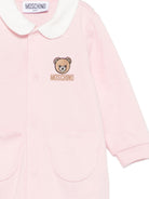 Tutina per neonata Moschino Kids rosa con motivo orsetto ricamato sul davanti MUY09DLCA40 50209 MOSCHINO KIDS 