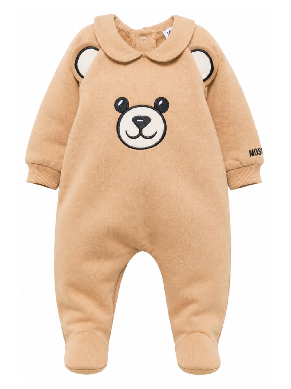 Tutina per neonati Moschino Kids beige con motivo Teddy Bear MUY09GLCA93 20351 MOSCHINO KIDS 