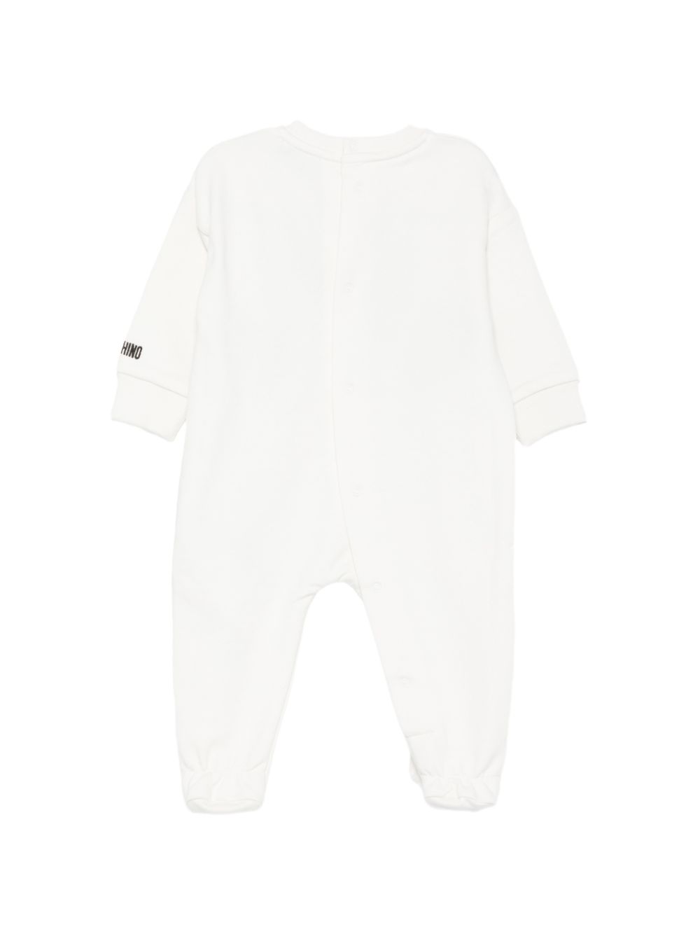 Tutina per neonati Moschino Kids bianca con toppa a forma di orsetto MUY09HLCA93 10063 MOSCHINO KIDS 