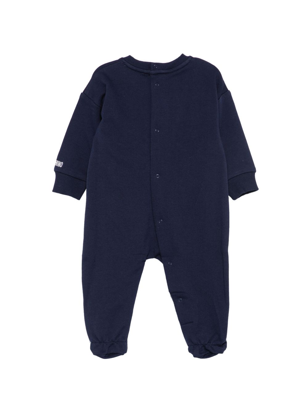 Tutina per neonato Moschino Kids blu con teddy bear ricamato sul davanti MUY09HLCA93 40016 MOSCHINO KIDS 