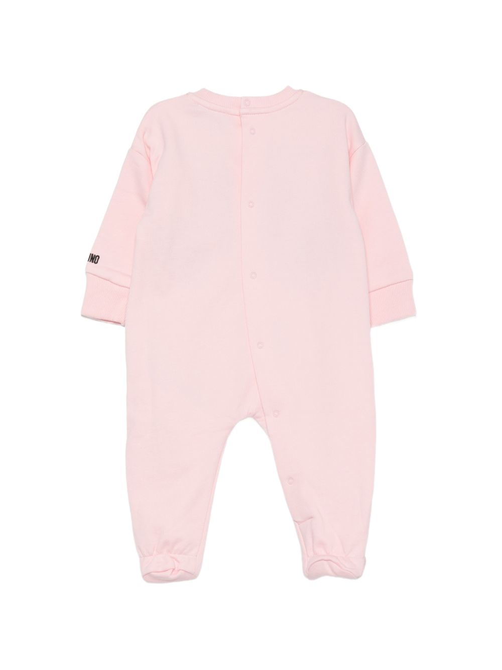 Tutina per neonata Moschino Kids rosa con toppa a forma di orsetto MUY09HLCA93 50209 MOSCHINO KIDS 