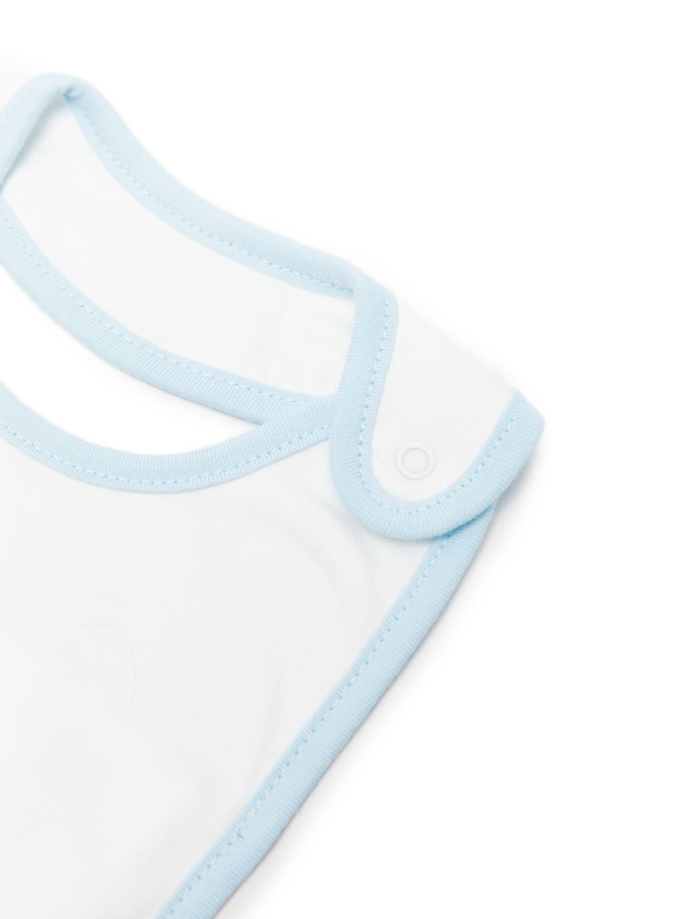 Set cappellino e bavetta per neonato Moschino Kids azzurro con stampa Teddy Bear MUY09LLCA40 40304 MOSCHINO KIDS 