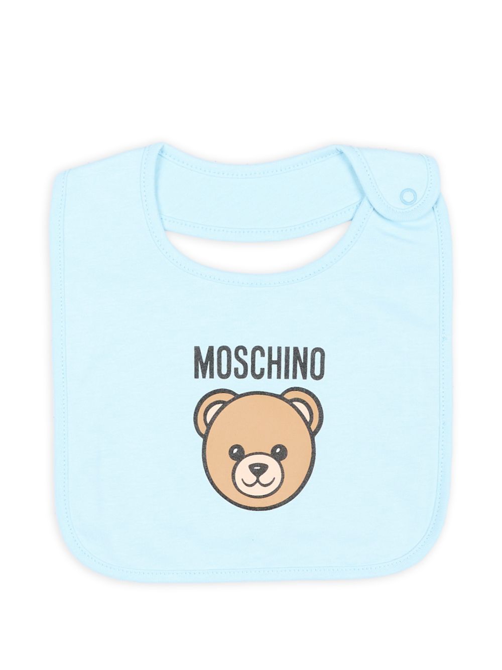 Set berretto e bavaglino per neonato Moschino Kids azzurro con motivo Teddy Bear MUY09NLCA40 40304 MOSCHINO KIDS 