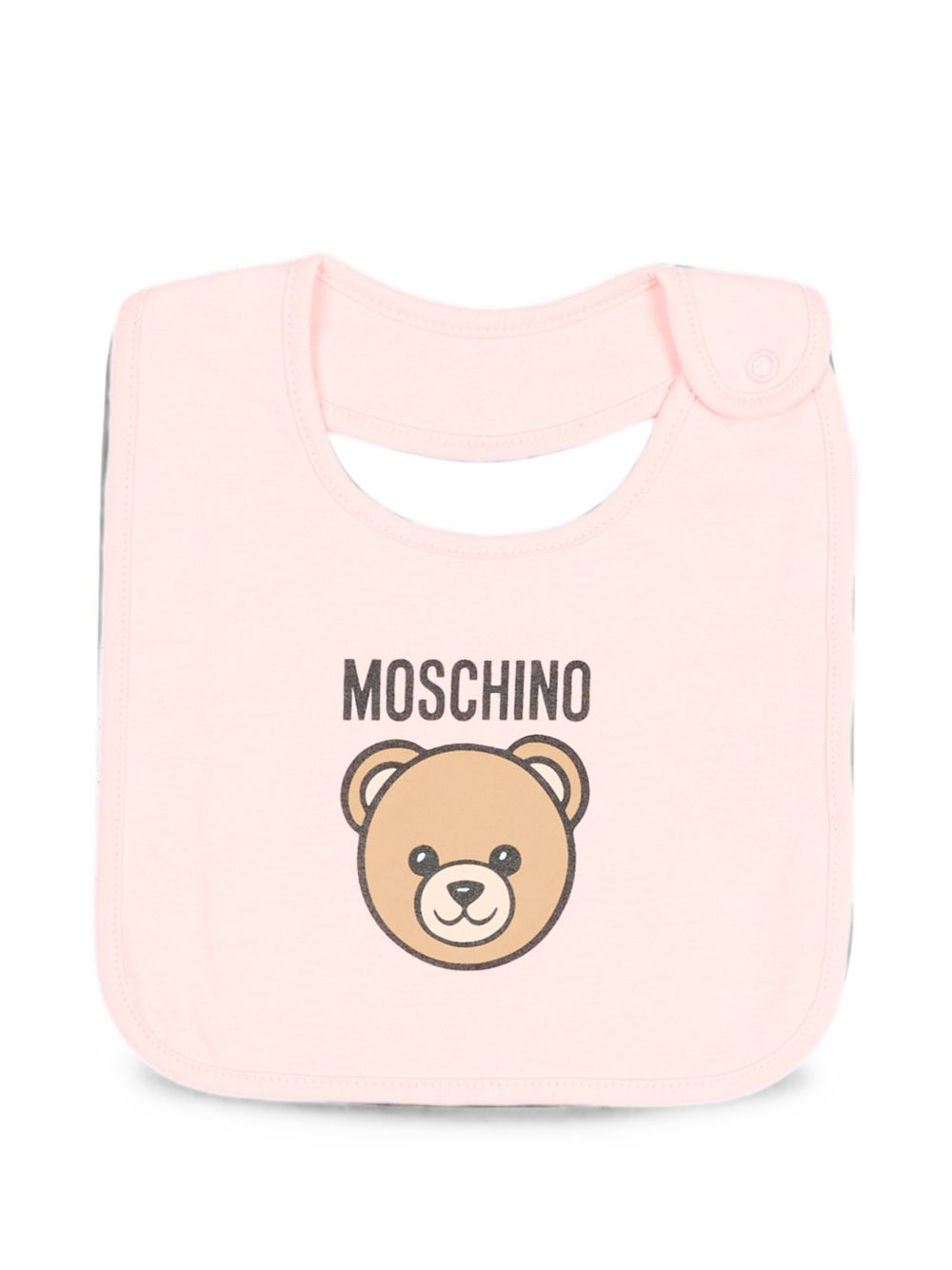 Set berretto e bavaglino per neonata Moschino Kids rosa con motivo Teddy Bear MUY09NLCA40 50209 MOSCHINO KIDS 
