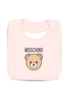 Set berretto e bavaglino per neonata Moschino Kids rosa con motivo Teddy Bear MUY09NLCA40 50209 MOSCHINO KIDS 