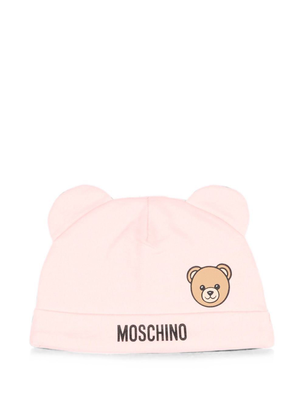 Set berretto e bavaglino per neonata Moschino Kids rosa con motivo Teddy Bear MUY09NLCA40 50209 MOSCHINO KIDS 