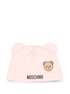 Set berretto e bavaglino per neonata Moschino Kids rosa con motivo Teddy Bear MUY09NLCA40 50209 MOSCHINO KIDS 