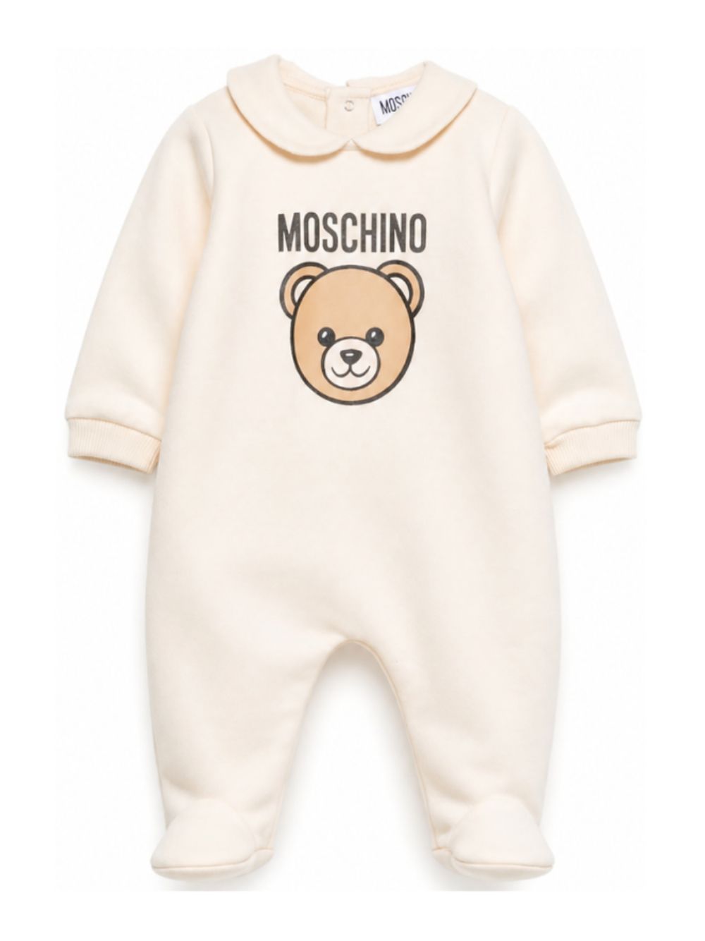 Tutina per neonati Moschino Kids beige con motivo Teddy Bear MUY09OLCA40 20404 MOSCHINO KIDS 