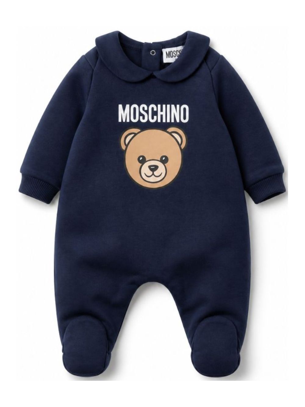 Tutina per neonato Moschino Kids blu con stampa Teddy Bear MUY09OLCA40 40016 MOSCHINO KIDS 