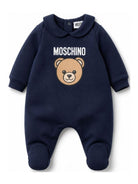 Tutina per neonato Moschino Kids blu con stampa Teddy Bear MUY09OLCA40 40016 MOSCHINO KIDS 