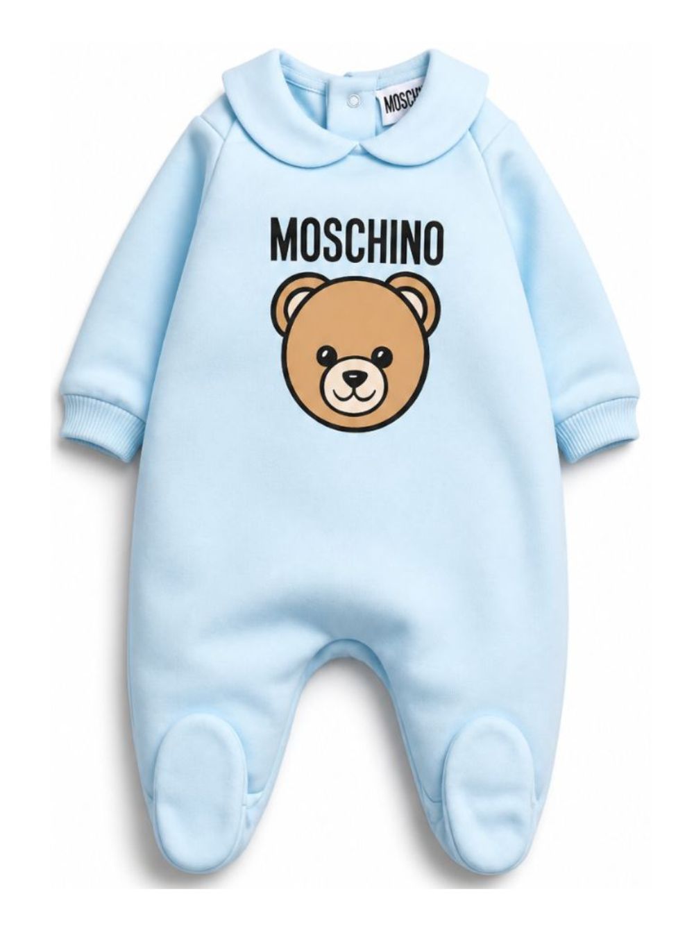 Tutina per neonato Moschino Kids azzurro con stampa Teddy Bear MUY09OLCA40 40304 MOSCHINO KIDS 