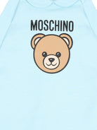 Tutina per neonato Moschino Kids azzurro con stampa Teddy Bear MUY09OLCA40 40304 MOSCHINO KIDS 