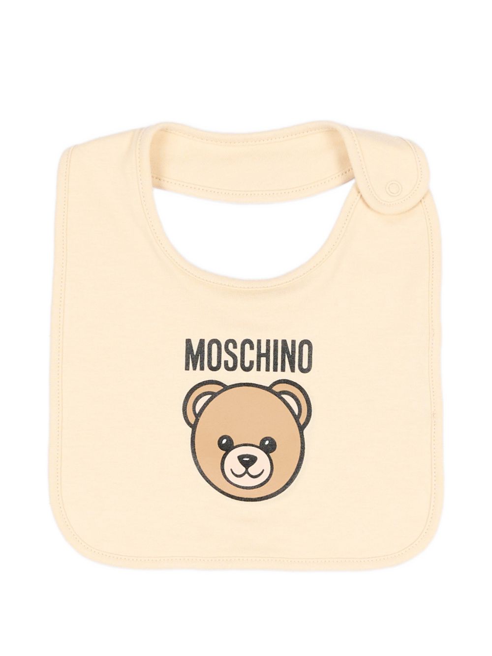Set tutina, berretto e bavaglino per neonati Moschino Kids beige con stampa Teddy Bear MUY09PLCA40 20404 MOSCHINO KIDS 