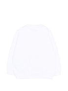 Felpa per neonati Moschino Kids bianca con stampa Teddy Bear MVF060LCA83 10101 MOSCHINO KIDS 