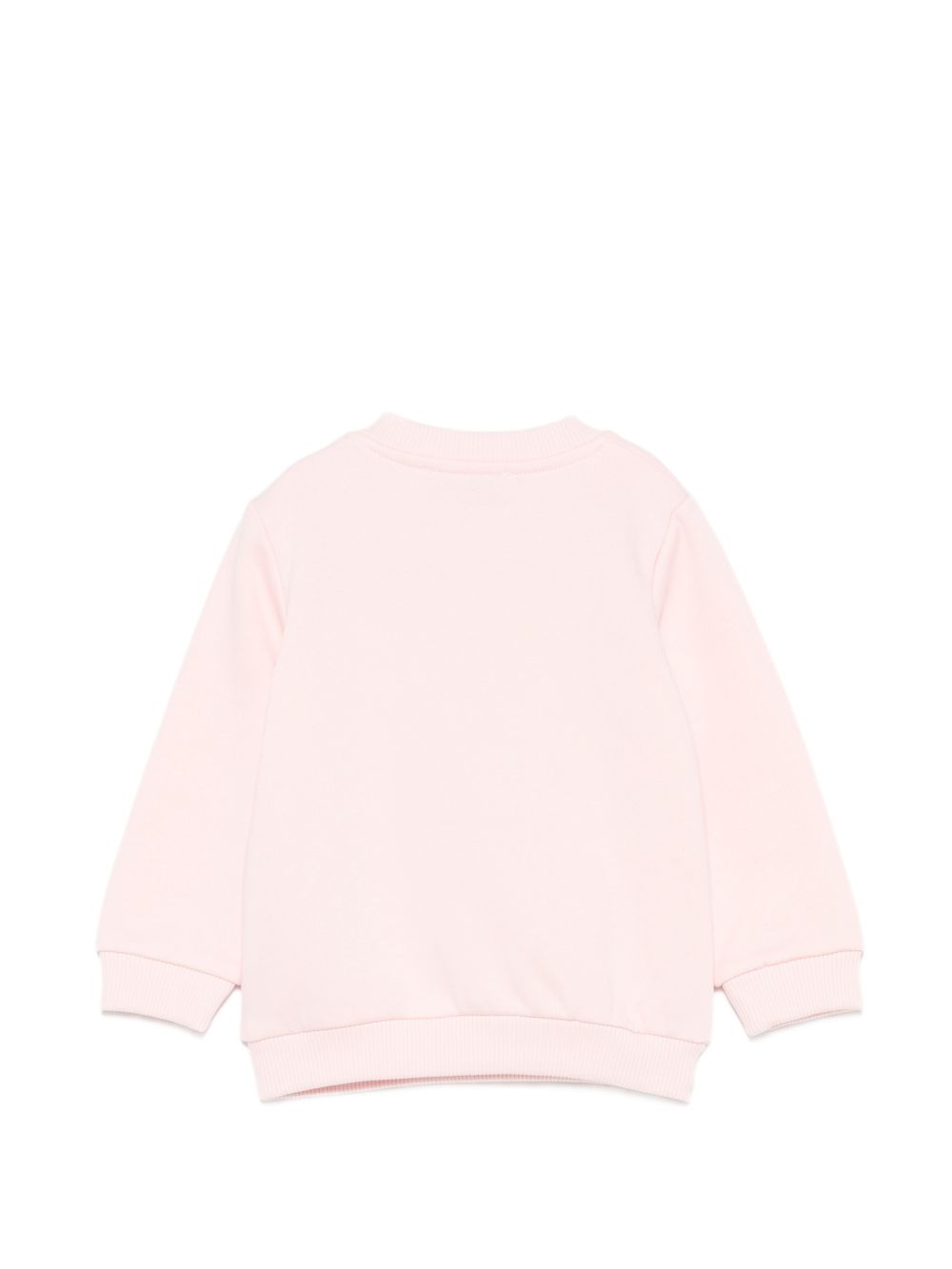 Felpa per neonata Moschino Kids rosa con motivo Teddy Bear MVF060LCA83 50209 MOSCHINO KIDS 
