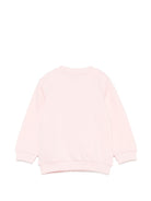 Felpa per neonata Moschino Kids rosa con motivo Teddy Bear MVF060LCA83 50209 MOSCHINO KIDS 