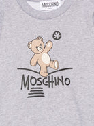 Felpa per neonati Moschino Kids grigia con motivo Teddy Bear MVF060LCA83 60901 MOSCHINO KIDS 