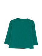 T-shirt per neonato Moschino Kids verde con motivo Teddy bear natalizio MVO014LAA10 30327 MOSCHINO KIDS 
