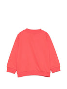 Felpa per neonato Moschino Kids rossa con stampa Teddy Bear con regali di Natale MZF060LCA61 50109 MOSCHINO KIDS 