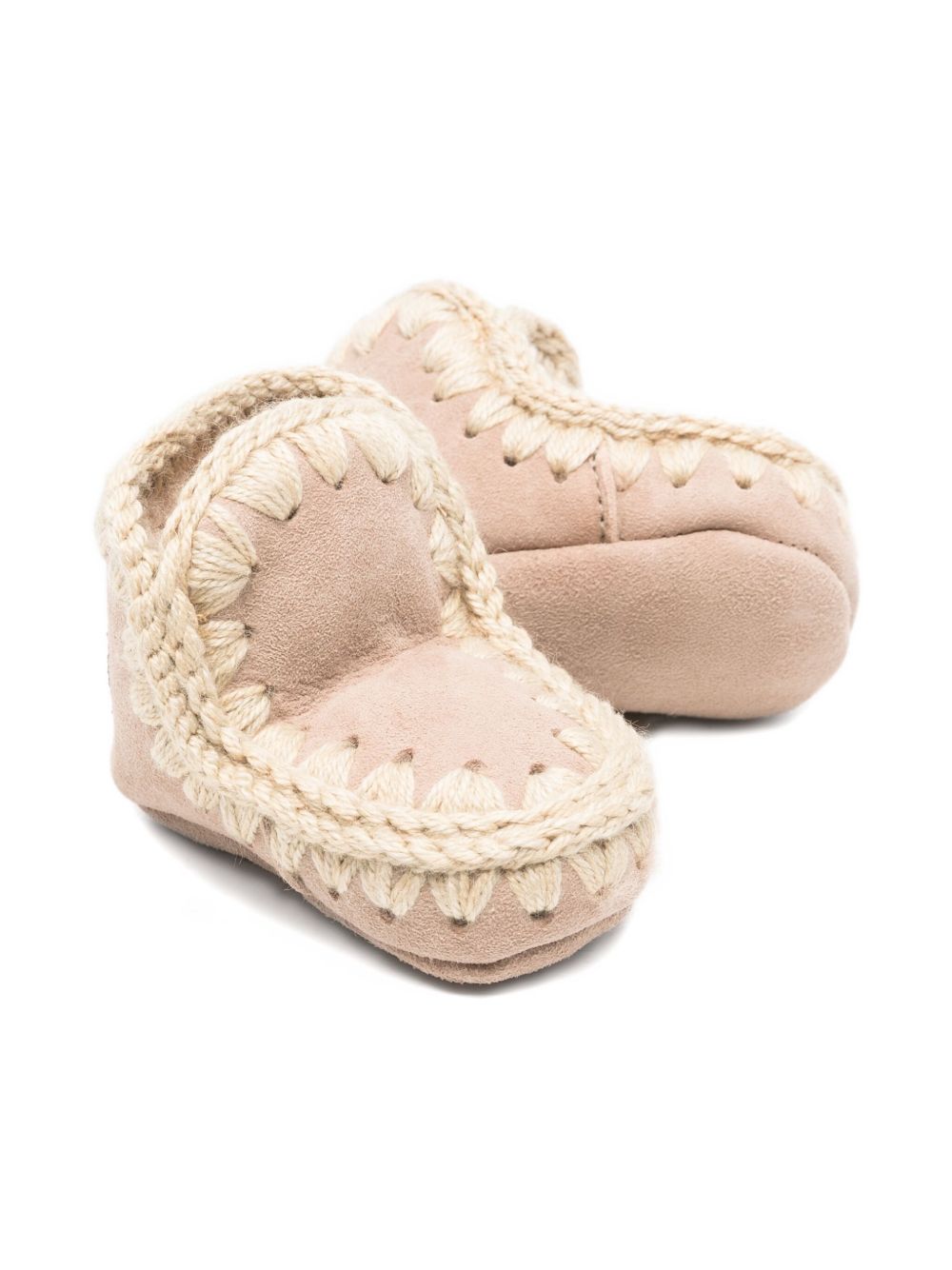 Stivali Eskimo per neonata Mou Kids beige con rifiniture in maglia FI101000A CAM MOU KIDS 