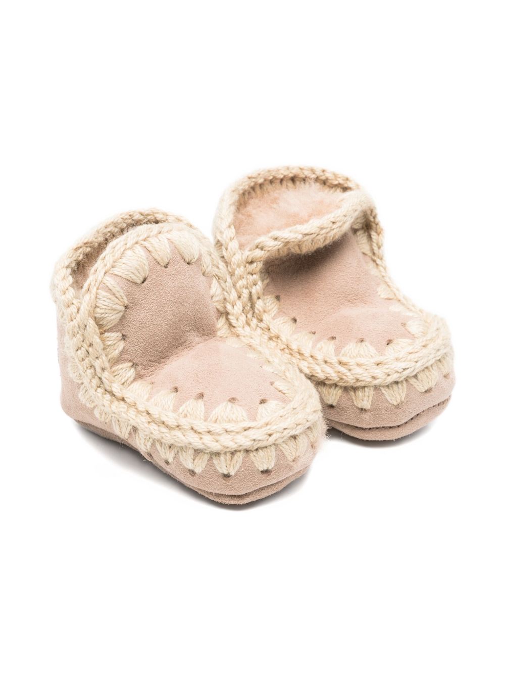 Stivali Eskimo per neonata Mou Kids beige con rifiniture in maglia FI101000A CAM MOU KIDS 