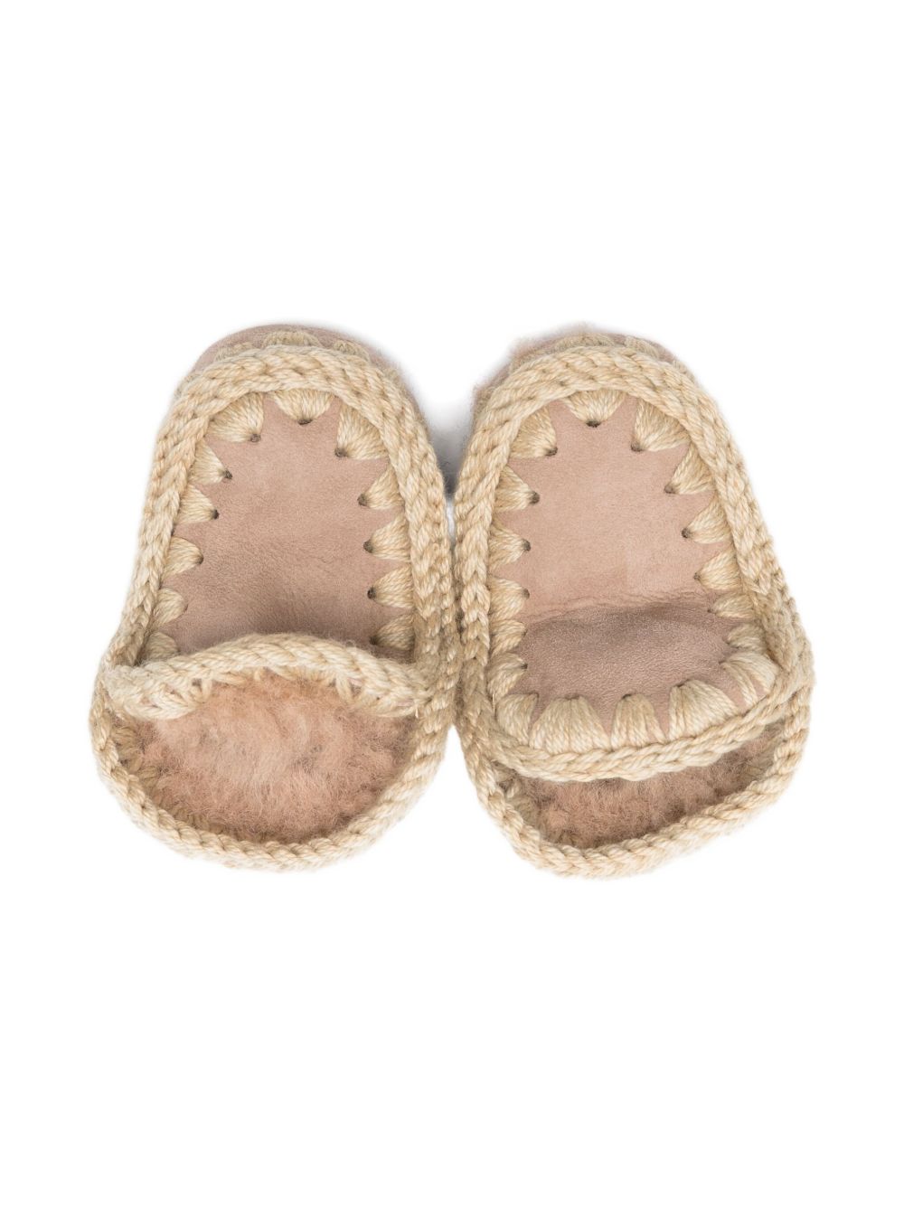 Stivali Eskimo per neonata Mou Kids beige con rifiniture in maglia FI101000A CAM MOU KIDS 