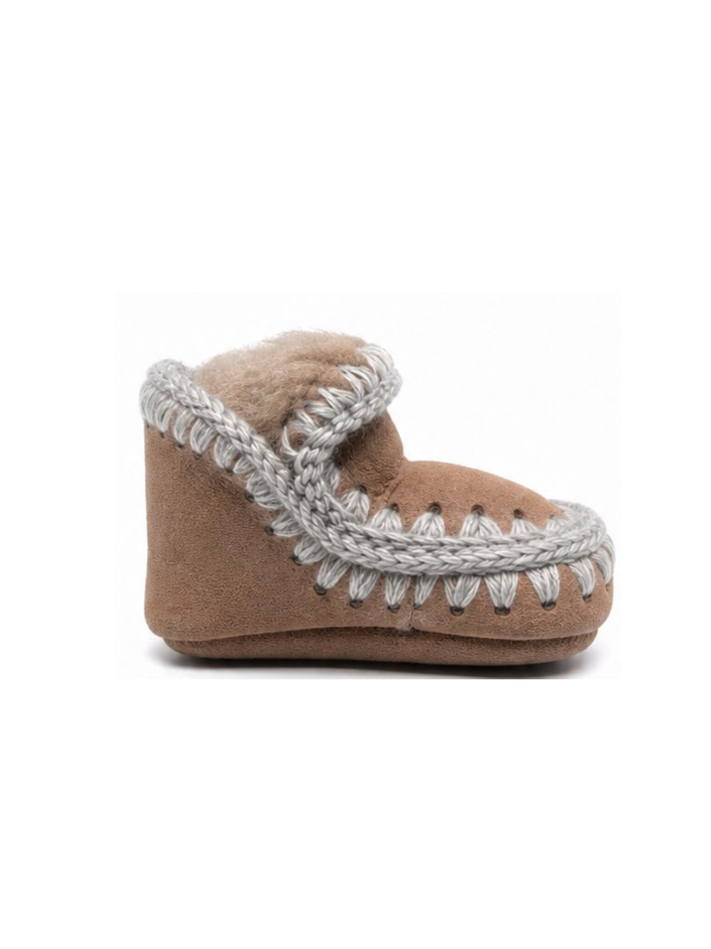 Stivali Eskimo per neonata Mou Kids marrone con orlo con punto festone FI101000A DKST MOU KIDS 