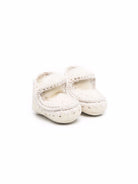 Stivali Eskimo per neonata Mou Kids bianchi con orlo con punto festone FI101000A EGR MOU KIDS 