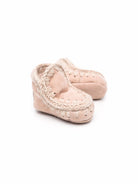 Stivali Eskimo per neonata Mou Kids rosa con orlo con punto festone FI101000A ROBE MOU KIDS 