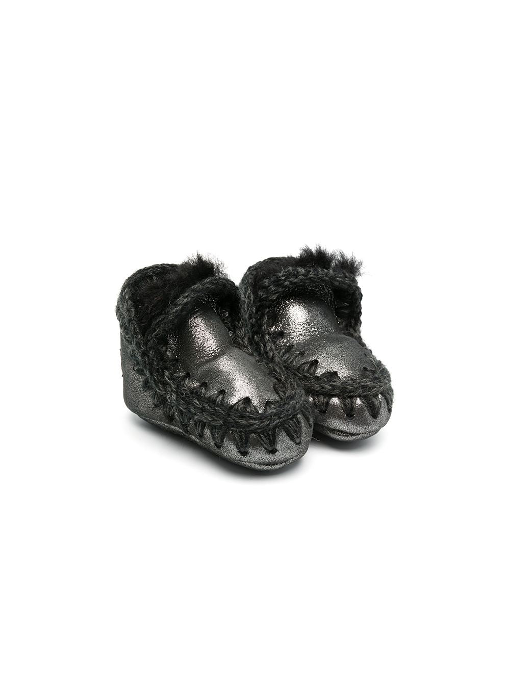 Stivali per neonata Mou Kids neri con cuciture a contrasto FI101000C MGBLK MOU KIDS 