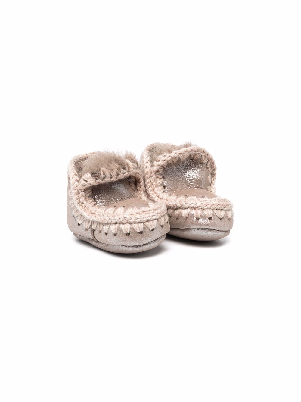 Stivali per neonata Mou Kids grigi con cuciture a contrasto FI101000C MGROBE MOU KIDS 