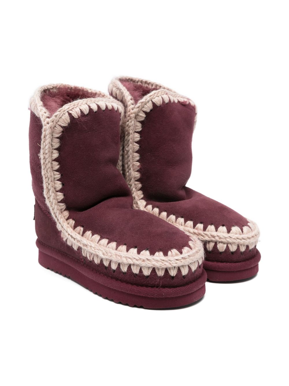 Stivali per bambina Mou Kids bordeaux con rifiniture all'uncinetto FK101000A CAB MOU KIDS 