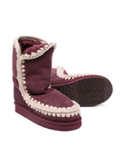 Stivali per bambina Mou Kids bordeaux con rifiniture all'uncinetto FK101000A CAB MOU KIDS 