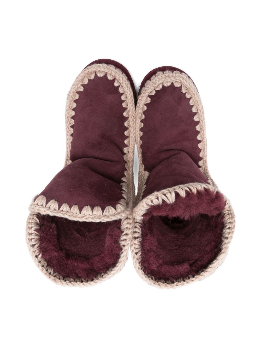 Stivali per bambina Mou Kids bordeaux con rifiniture all'uncinetto FK101000A CAB MOU KIDS 