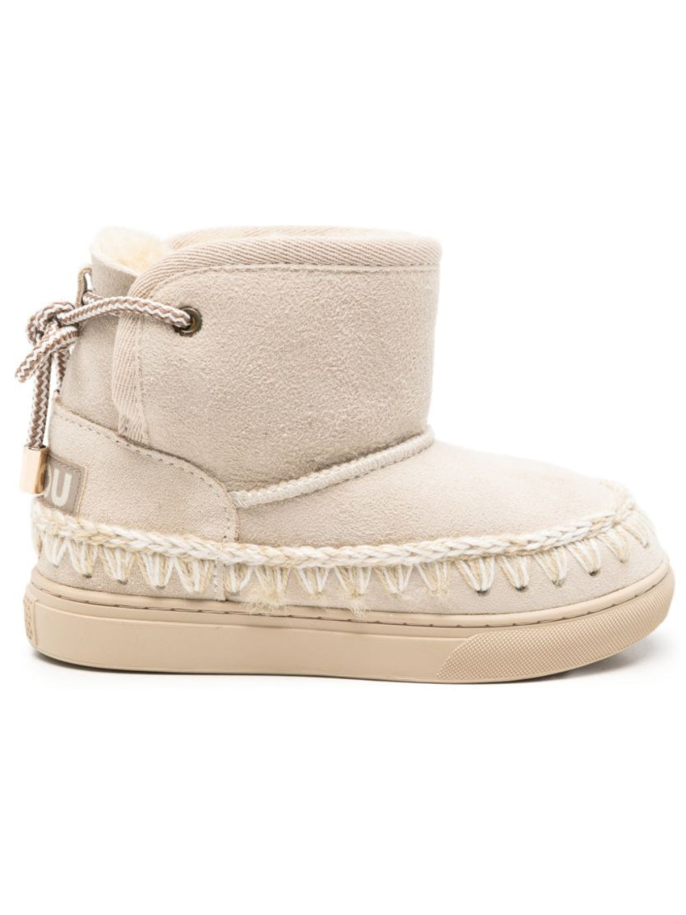 Stivali per bambina Mou Kids beige con orli all' uncinetto FK111022A CHALK MOU KIDS 